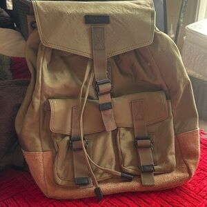 Rag & Bone Olive and Tan Backpack